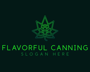 Marijuana Cannabis Leaf logo design