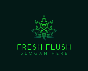 Marijuana Cannabis Leaf logo design