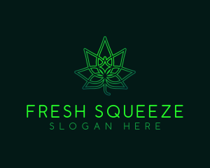 Marijuana Cannabis Leaf logo design