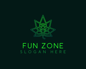 Marijuana Cannabis Leaf logo design