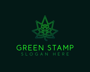 Marijuana Cannabis Leaf logo design