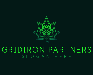 Marijuana Cannabis Leaf logo design