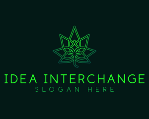 Marijuana Cannabis Leaf logo design