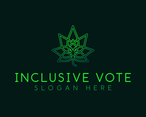 Marijuana Cannabis Leaf logo design