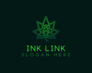 Marijuana Cannabis Leaf logo design