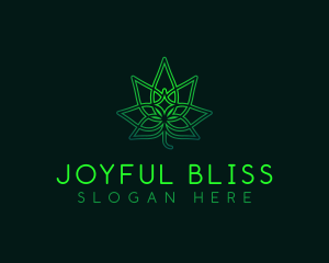 Marijuana Cannabis Leaf logo design