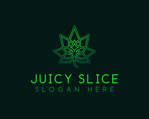 Marijuana Cannabis Leaf logo design