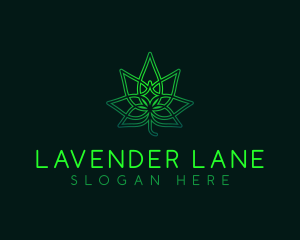 Marijuana Cannabis Leaf logo design