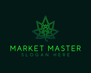 Marijuana Cannabis Leaf logo design