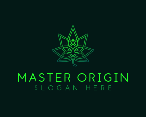 Marijuana Cannabis Leaf logo design