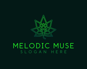 Marijuana Cannabis Leaf logo design