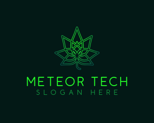 Marijuana Cannabis Leaf logo design