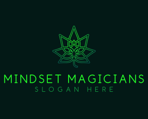 Marijuana Cannabis Leaf logo design