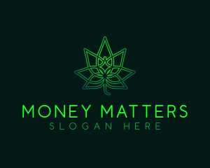 Marijuana Cannabis Leaf logo design