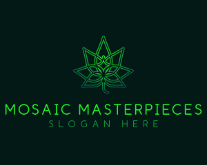 Marijuana Cannabis Leaf logo design