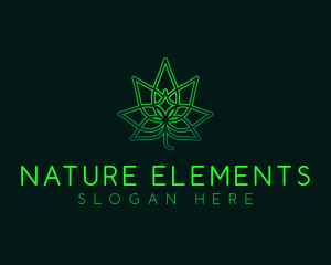 Marijuana Cannabis Leaf logo design