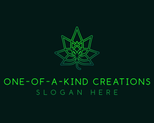 Marijuana Cannabis Leaf logo design