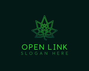 Marijuana Cannabis Leaf logo design