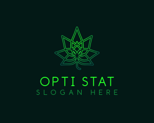 Marijuana Cannabis Leaf logo design