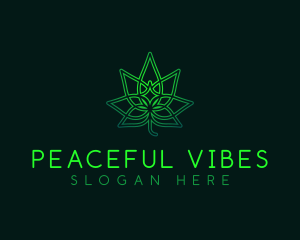 Marijuana Cannabis Leaf logo design