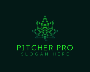 Marijuana Cannabis Leaf logo design