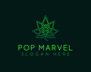 Marijuana Cannabis Leaf logo design