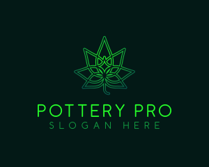 Marijuana Cannabis Leaf logo design