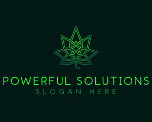 Marijuana Cannabis Leaf logo design