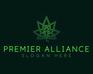 Marijuana Cannabis Leaf logo design