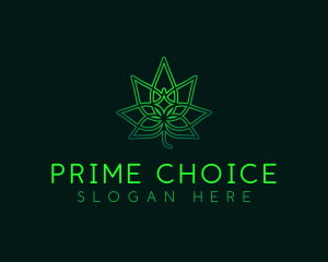 Marijuana Cannabis Leaf logo design