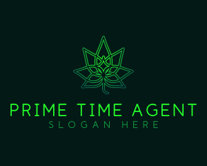 Marijuana Cannabis Leaf logo design