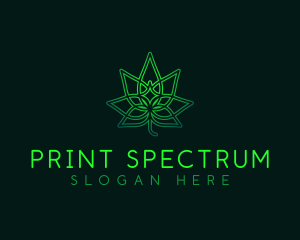 Marijuana Cannabis Leaf logo design