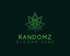 Marijuana Cannabis Leaf logo design