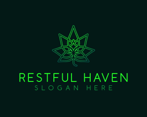 Marijuana Cannabis Leaf logo design