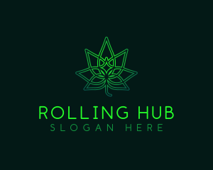 Marijuana Cannabis Leaf logo design