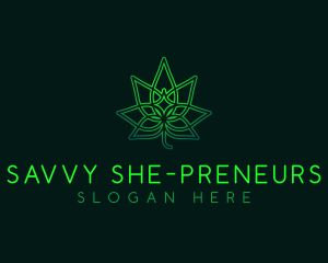 Marijuana Cannabis Leaf logo design