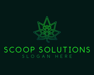 Marijuana Cannabis Leaf logo design