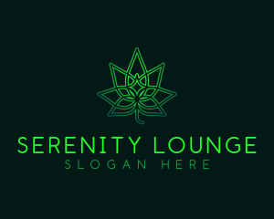 Marijuana Cannabis Leaf logo design