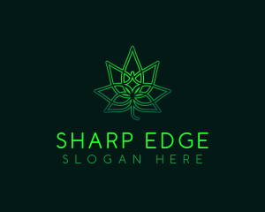 Marijuana Cannabis Leaf logo design