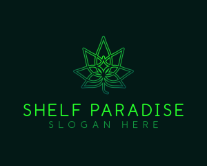 Marijuana Cannabis Leaf logo design