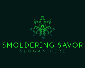 Marijuana Cannabis Leaf logo design