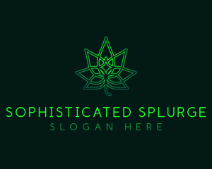 Marijuana Cannabis Leaf logo design