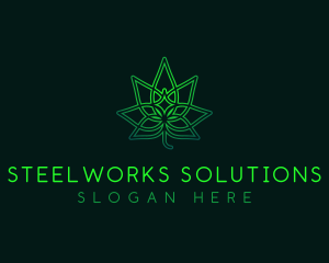 Marijuana Cannabis Leaf logo design