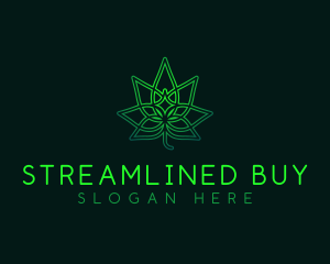 Marijuana Cannabis Leaf logo design