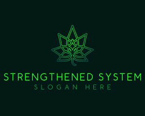 Marijuana Cannabis Leaf logo design