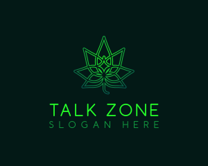 Marijuana Cannabis Leaf logo design