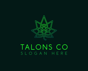 Marijuana Cannabis Leaf logo design