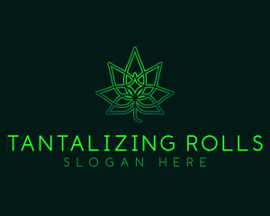 Marijuana Cannabis Leaf logo design