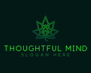 Marijuana Cannabis Leaf logo design