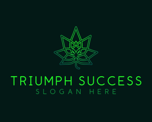 Marijuana Cannabis Leaf logo design